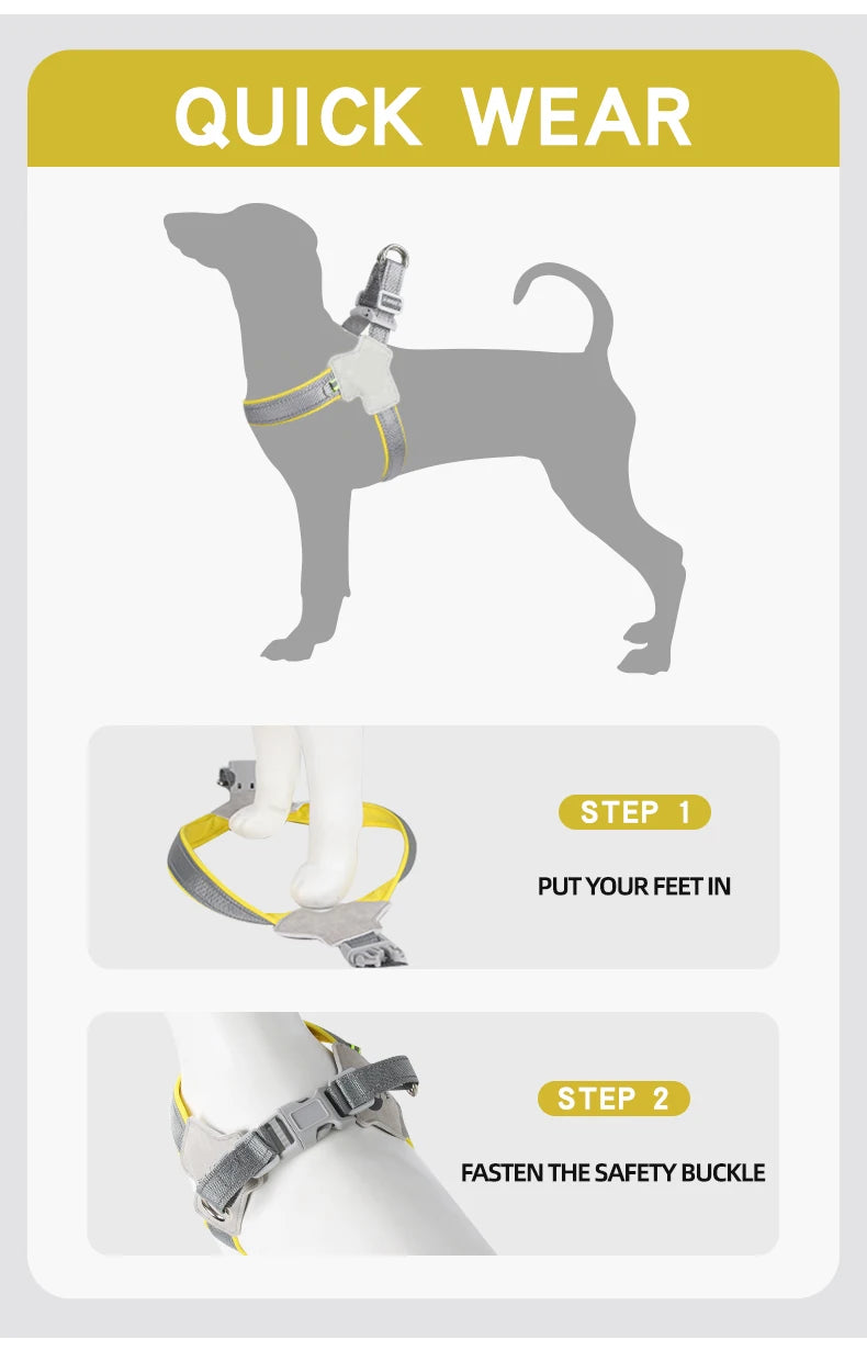 Reflective Pet Dog Harness For Small Medium Dogs
