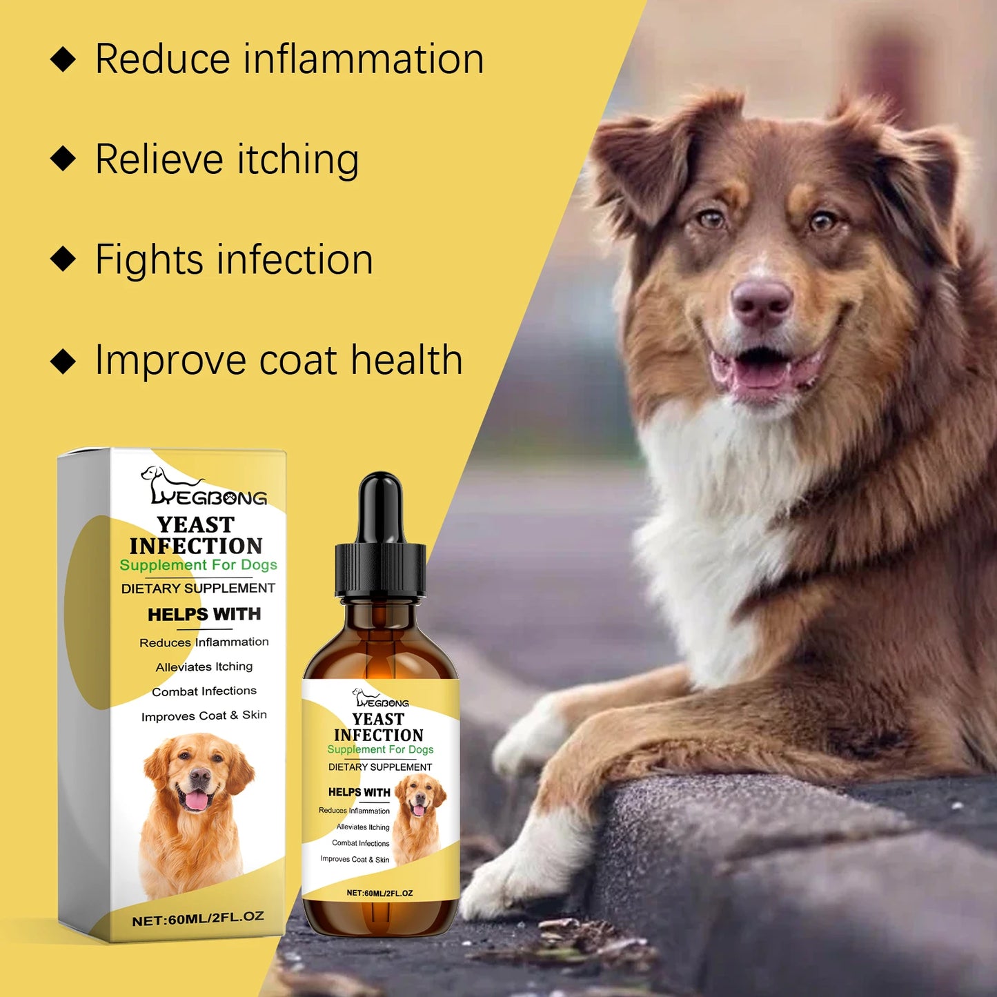 YEGBONG 60ml Herbal Anti Inflammatory Pet Supplement Liquid Drops