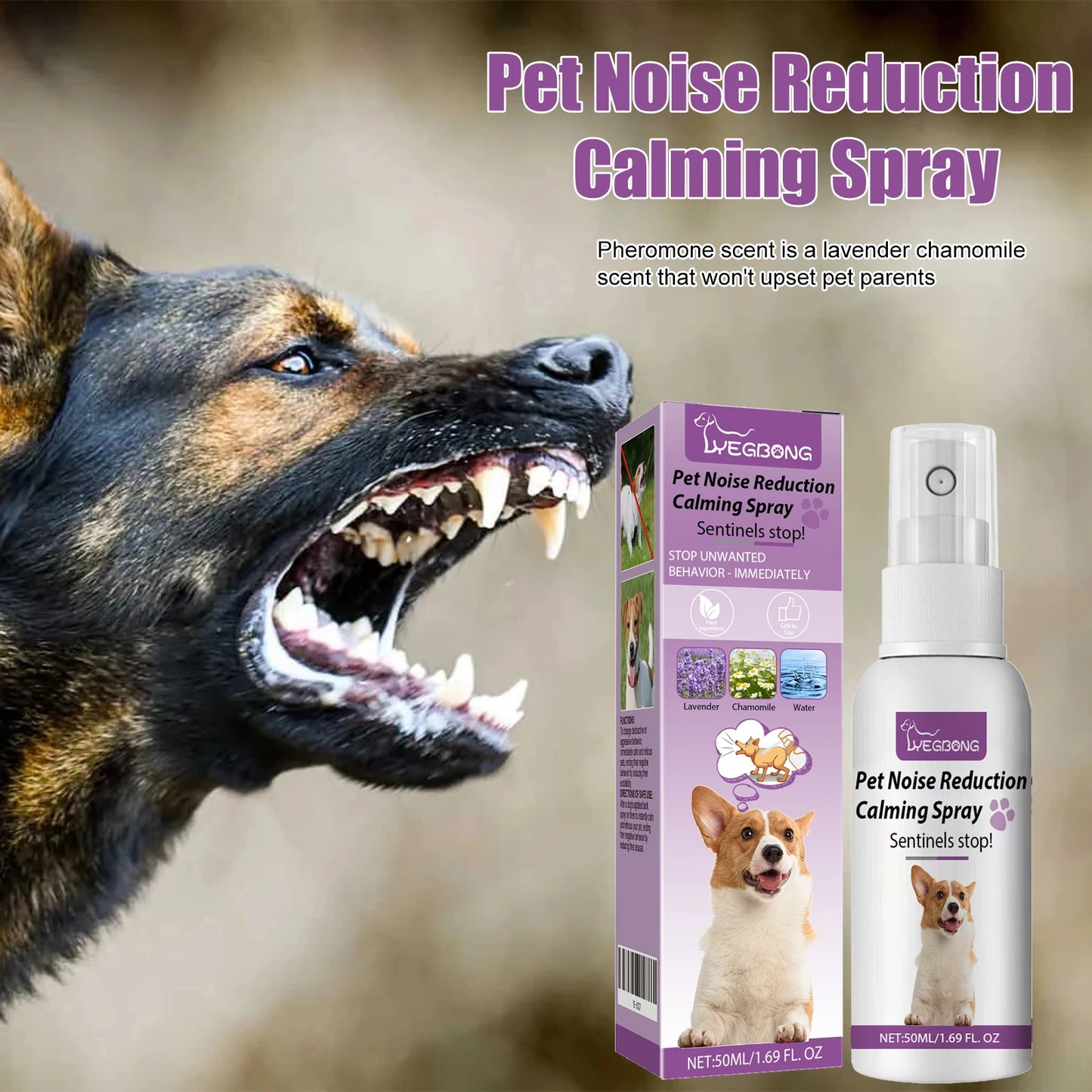 Pet Anxiety Relief Spray - 2 Pack (50ml)