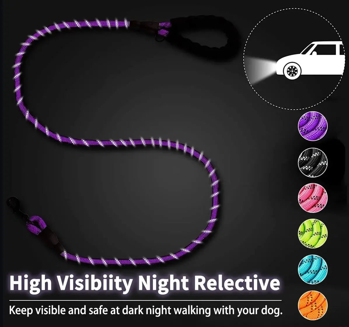 Strong Reflective Leash For Big Small Medium Dog Leash
